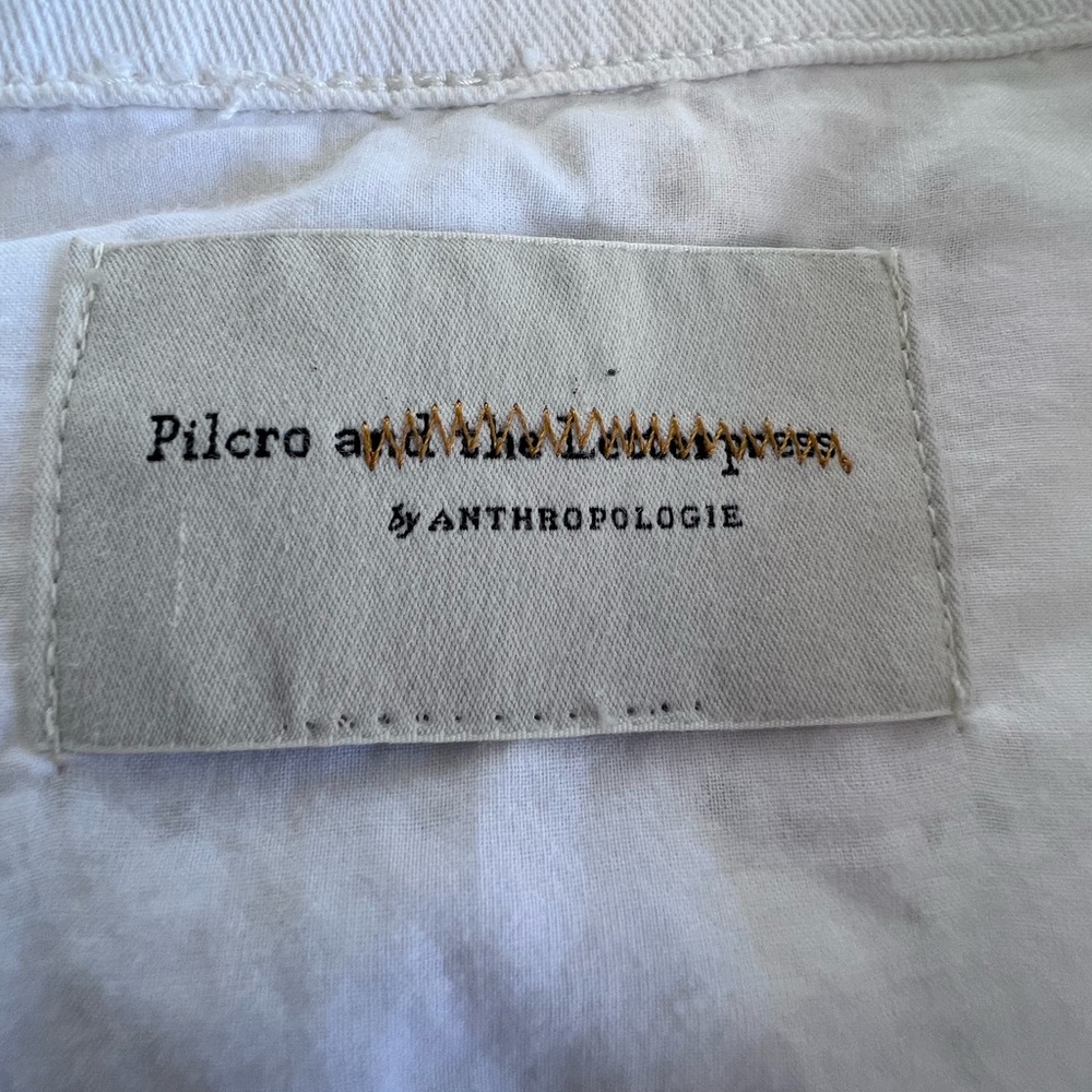 Anthropologie Pilcro and the Letterpress white eyelet denim jacket - Picture 3 of 9